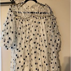 Zimmerman Polka Dot White/Black Sequin Dress